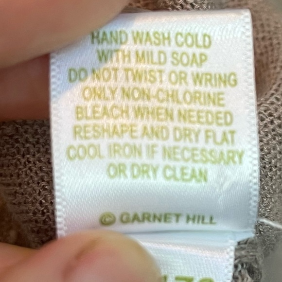 Garnet Hill 100% Linen Tan Wrap Cardigan Size Small Draped - Picture 9 of 16